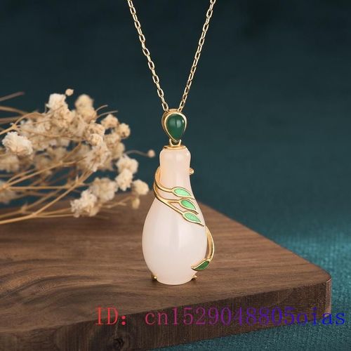 Vase En Jade Blanc Pour Femmes, Pendentif, Bijoux, Breloques, Cadeaux Naturels, Collier, Zircon, Argent 925, Mode Calcdoine, Amulette, Pierre Prcieuse Chinoise