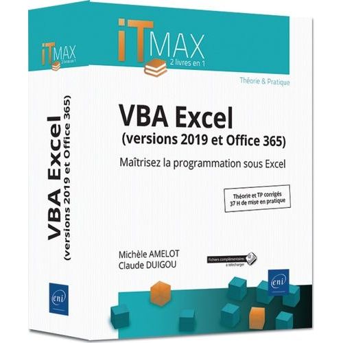 Vba Excel (Versions 2019 Et Office 365) - Marisez La Programmation Sous Excel   de michle amelot  Format Beau livre 