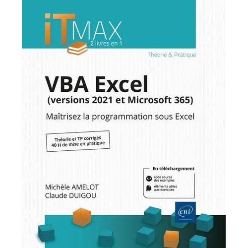 Vba Excel (Versions 2021 Et Microsoft 365) - Matrisez La Programmation    Format Grand Format 