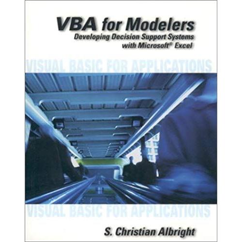 Vba For Modelers: Developing Decision Support Systems With Excel   de unknown  Format Broch 
