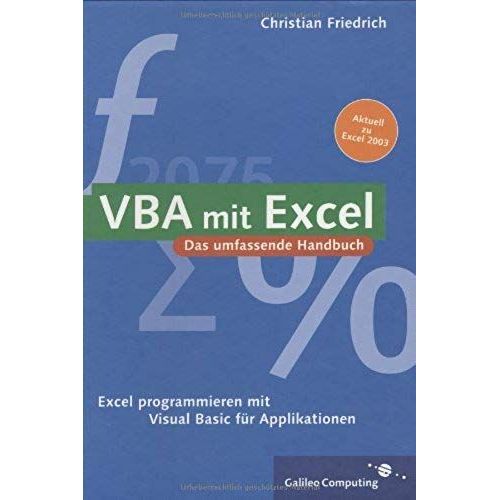 Vba Mit Excel.   de unknown  Format Broch 