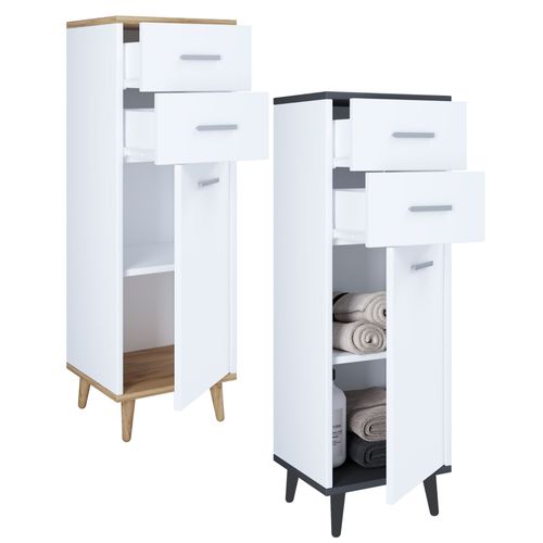 Vcm Bois Highboard troit Commode Portes Battantes Tiroir Lindas Bois Highboard troit Commode Portes Battantes Tiroir Lindas