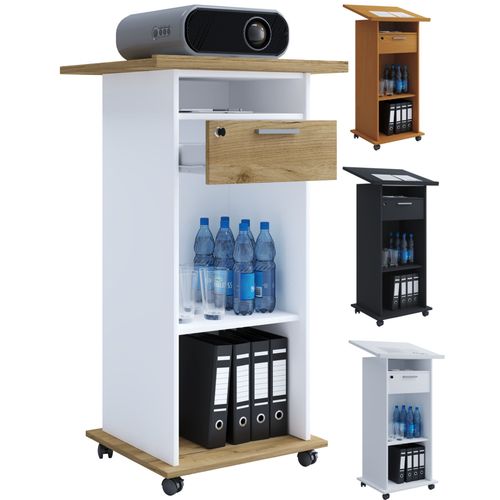 Vcm Bois Table Meuble Chariot Chariot Beamer Projecteur Roulettes Neta Bois Table Meuble Chariot Chariot Beamer Projecteur Roulettes Neta