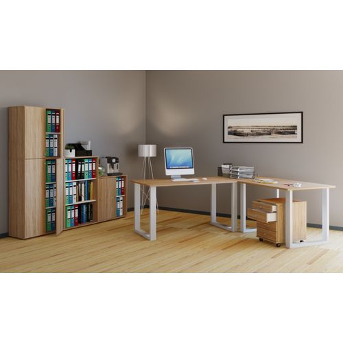 Vcm Bureau D'angle Bureau Informatique Table D'angle Lona 50 U Alu Blanc Bureau D'angle Bureau Informatique Table D'angle Lona 50 U Alu Blanc