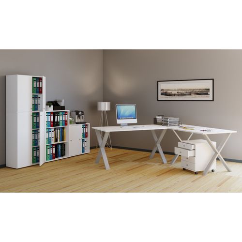 Vcm Bureau D'angle Bureau Informatique Table D'angle Lona P. 80 Cm X Argent Bureau D'angle Bureau Informatique Table D'angle Lona P. 80 Cm X Argent