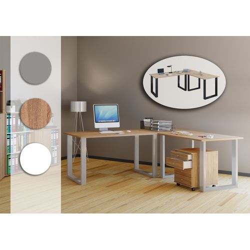 Vcm Bureau D'angle Bureau Informatique Table D'angle Lona Profondeur 50 U Alu Argent Bureau D'angle Bureau Informatique Table D'angle Lona Profondeur 50 U Alu Argent