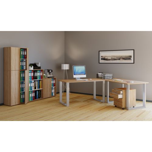 Vcm Bureau D'angle Bureau Informatique Table D'angle Lona Profondeur 80 U Alu Argent Bureau D'angle Bureau Informatique Table D'angle Lona Profondeur 80 U Alu Argent