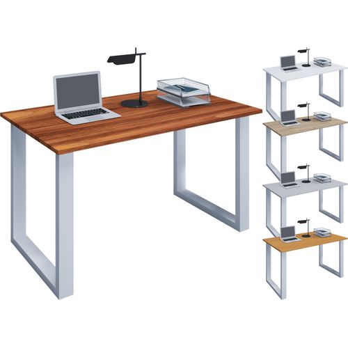 Vcm Bureau En Bois Table D'ordinateur Table De Travail Meuble De Bureau Lona U Blanc Bureau En Bois Table D'ordinateur Table De Travail Meuble De Bureau Lona U Blanc