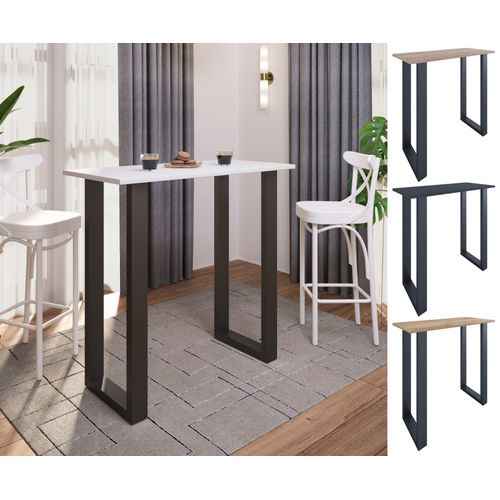 Vcm Premium,Bois,Alu,Table De Bar,Comptoir,Table Haute,Table De Bistrot,Comptoir De Bar,Table,Xona,110x50,Cm