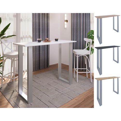 Vcm Premium,Bois,Alu,Table De Bar,Comptoir,Table Haute,Table De Bistrot,Comptoir De Bar,Table,Xona,140x50,Cm