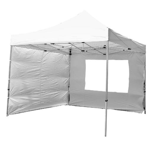 Vcm Profi Pavillon Pliable Avec 4 Parties Latrales 3x3m Blanc Toit tanche Tente De Jardin