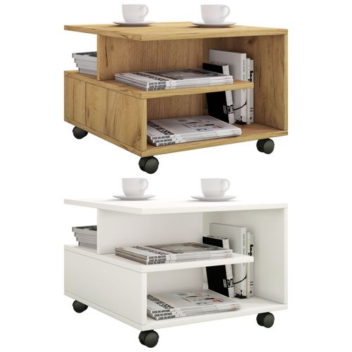 Vcm Table Basse En Bois Table De Salon  Roulettes Table Basse Stango S