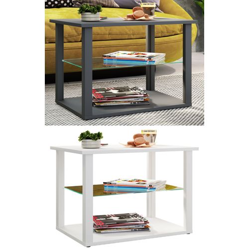 Vcm Table Basse En Bois Table De Salon Table D'appoint En Verre Wanilo M