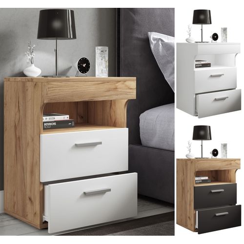 Vcm Table De Nuit Table D'appoint Porte Pivotante Console Boxspring Table De Nuit Slepal L