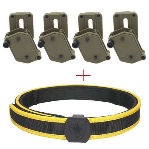 Vcorde Bagipsc-Ensemble De Pour Magasins  Vitesse Droite,Ceinture De Tir De Comptition Airsoft- 4 Mag Set De Yellow-Belt 110cm
