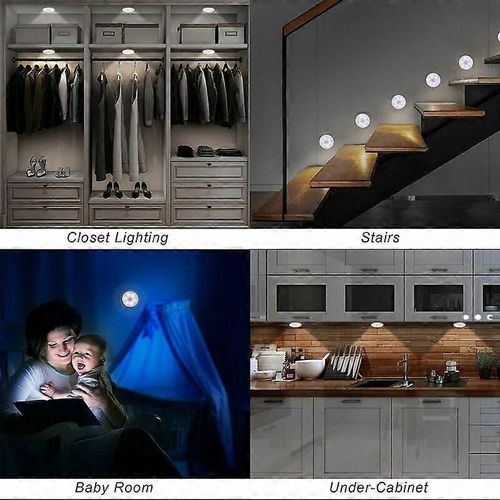 Veilleuse LED Rose-automatique, lumire  dtecteur de mouvement intrieur, lumires LED sans fil [classe nergtique A+++]