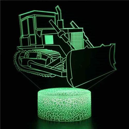 Veilleuse Led Tactile Eb3d,Lampe De Table,Voiture,Camion,Tracteur,Cadeau De Dcoration De Chambre De Bb,Nol,Anniversaire - Type Lumire Rouge-Crack Base Remote