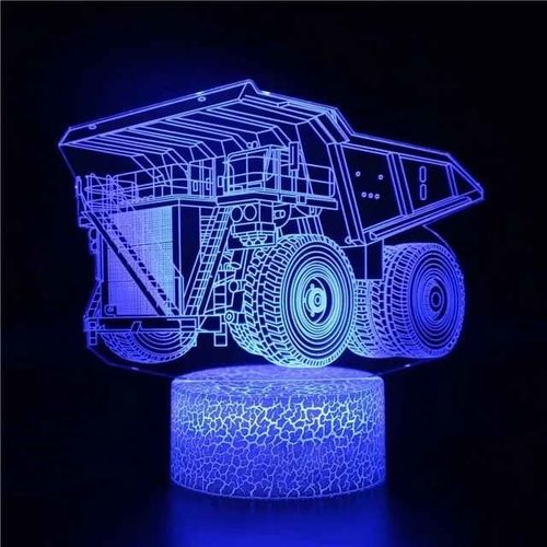 Veilleuse Led Tactile Eb3d,Lampe De Table,Voiture,Camion,Tracteur,Cadeau De Dcoration De Chambre De Bb,Nol,Anniversaire - Type Vert Clair-Black Base Remote