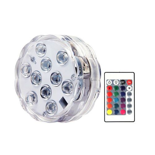 Veilleuse Sous-Marine  10led Rgb Subsn,Luminaire Dcoratif D'extrieur,Idal Pour Une Piscine,Un Vase,Un - 1 Lamp 1 Controller