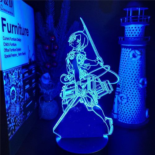 Veilleuses Led En 3d Motif Dessin Anim Ymir, Attaque Des Titans, clairage De Jouet, Cadeau De Nol, Collectionneurs De Lumires Visuelles