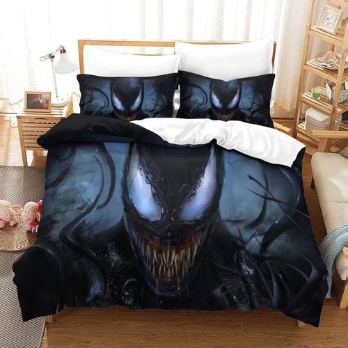 Venom Housse De Couette  ThMe ImprimE En D Ensemble De Literie En Microfibre Douce Ensemble De PiCes Avec Taie D'oreiller Housse De Couette Doubl