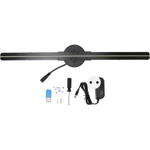 Ventilateur D'hologramme 3D, Affichage Publicitaire de Projecteur D'hologramme 3D 16,5 Pouces, Rsolution 2000x224 de Ventilateur D'hologramme 224 Perles Lumineuses LED pour la