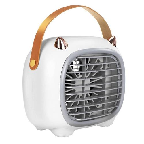 Ventilateur de climatiseur Portable, refroidisseur d'air personnel de bureau, ventilateur de refroidissement avec poigne, humidificateur silencieux, ventilateur de brumisation rechargeable