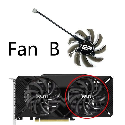 Ventilateur de refroidissement pour carte de jeu Gamingpro,rapports de revenu 85mm,S2U,4Pin,GTX 1660,1660Ti,PNY Palit,RTX 2060,SUPoll2070,refroidisseur Gamingpro, - Type B