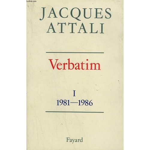Verbatim. En 3 Tomes.   de jacques attali