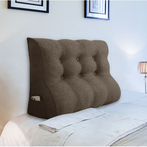 Vercart Compens Coussin De Lecture Triangulaire De Repos Au Lit Dossier Tte De Lit Soutien Dorsal Oreiller Dcoratif, Caf Mlange De Lin