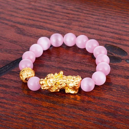 Vritables Perles De Pierre D'obsidienne Noire Pour Hommes Et Femmes, Bracelet De Richesse De Bouddha, Bracelets Feng Shui, Document En Or 24 Carats, Bijoux  Porte De Main, 2020
