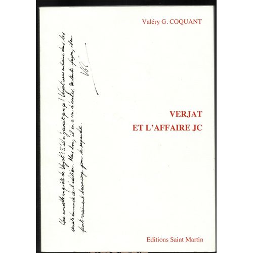 Verjat Et L'affaire Jc    Format Broch 