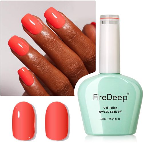 Vernis  Ongles En Gel Corail, 16ml Grand Flacon Vernis  Ongles En Gel Corail Manucure Salon Uv/Led Soak Off