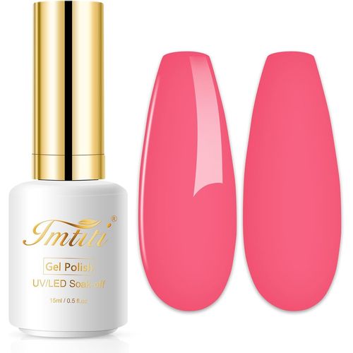 Vernis  Ongles Gel 1 Pice 15 Ml Corail Rose Couleur Gel Vernis  Ongles Soak Off Led Uv Vernis  Ongles Diy Nail Art Starter Manucure Salon Nail Kit Pour Femmes Et Filles