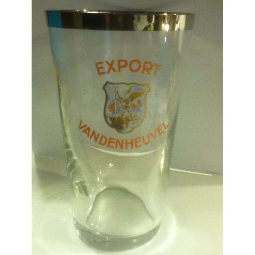 Verre  Bire Ancien Export Vandenheuvel Bords Argents