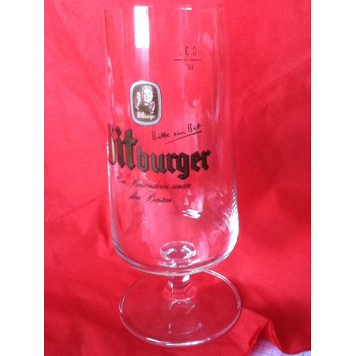 Verre  Bire Bitburger, Sur Pied, 30 Cl -