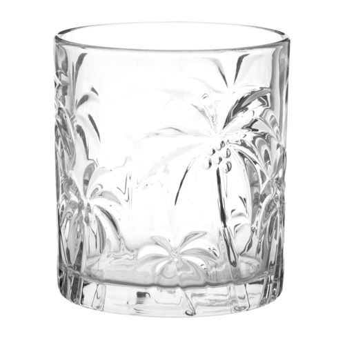 Verre  Cocktail En Verre Grav Motifs Palmiers