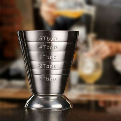 Verre  Mesurer En Acier Inoxydable, Max 75ml, Shaker  Cocktail, Multi-chelles, Bar, Mesures, Tasse Once, Outil De Fte, 1 Pice