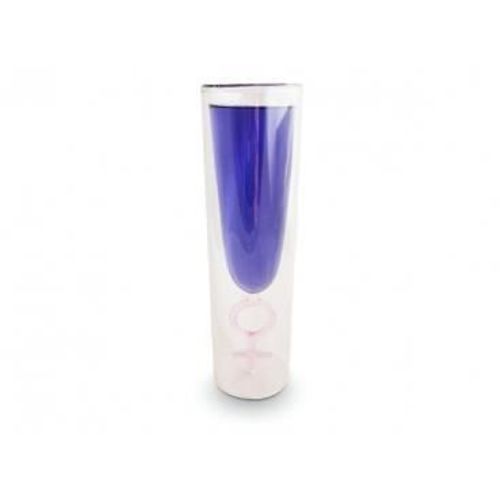 Verre  Pied Dcoratif Avec Double Paroi Sous Forme De Signe Femelle Shooter Insolite Recipient Fete.