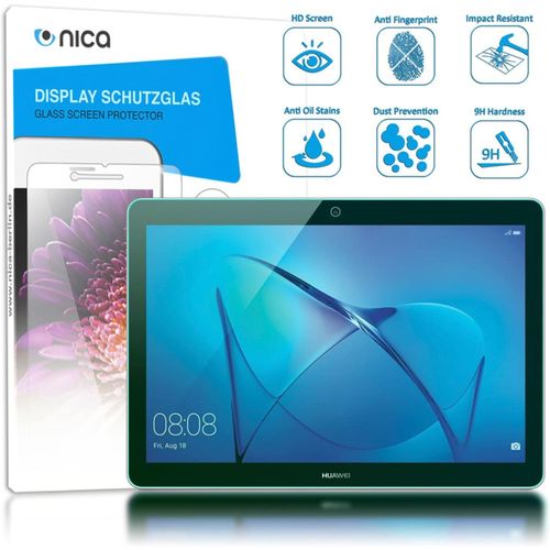 Verre Tremp Compatible Avec Huawei Mediapad T3, Protection D'cran Complet Integrale Film Protge Tablette Portable, 9h Duret Screen-Protector Remplacement Vitre Rsistant - Transparent