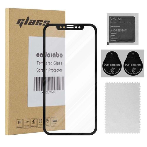 Cadorabo Plein cran Film De Protection Compatible Avec Apple Iphone X / Xs In Transparent Avec Noir - Verre De Protection D'cran Durci (Tempered) D'une Duret De 9h Avec 5d Touch