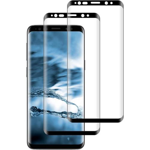 Verre Tremp Pour Samsung Galaxy S8 2 Pices Protection cran Pour Samsung Galaxy S8 Film Protecteur 3d Full Coverage Duret 9h Hd Clart Case Friendly