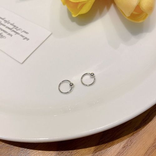 Version Corenne Des Nouvelles Boucles D'oreilles Perces D'oreille Conception De Niche Fminine lment De Vent Froid Cercle Pois Oreille Os Boucles D'oreilles-A898 Petit