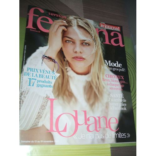 Version Femina 815 Louane / Prix Vnus De La Beaute/ J'arrte De Fumer Grace  Facebook -