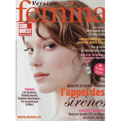 Version Femina (Edition Sud Ouest) / 09-08-2009 N384 : Lea Seydoux (1p) - Melody Gardot (3/4p)