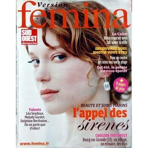 Version Femina N 384 Du 09/08/2009 - Le Caire / Notre Reporter Vous Fait Aimer Sa Ville - Decouvrez Quel Emotif Vous Etes - Pour Ou Contre Les Seins Nus Sur La Plage - Cet Ete La Patate Va Vous Epater - L'appel Des Sirenes - Beaute Et Soins Marin...