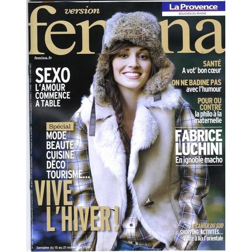 Version Femina  N 450 : Luchini 2p/ Breitman 1p/ Dominguez 3p/ Philo- Maternelle 2p/ Humour 2p/ Coeur 2p/ Chat Pipi 1p/ Beaute Froid 3p