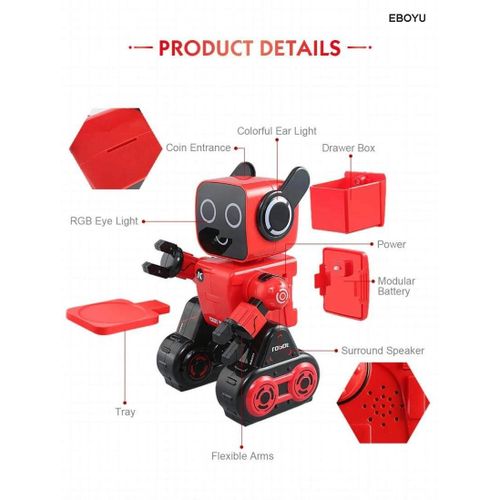 vert anglais - Robots intelligents RC, commande vocale, programmation interactive, envoi de cadeaux coulissants, dtection tactile, chant, danse