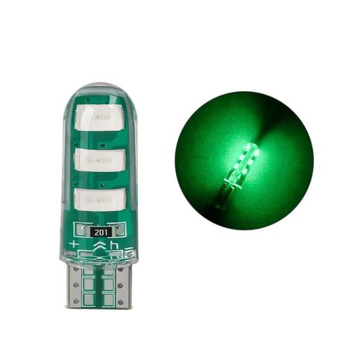 Vert - Mode Normal - 2 Pices - T10 W5w Canbus Led Lumire Stroboscopique Feu Arrire Feu Clignotant Directionnel 5630 6smd 12v Glace Bleu Rouge Vert Rose Blanc 6000k Position Lampe De Lecture Automatique