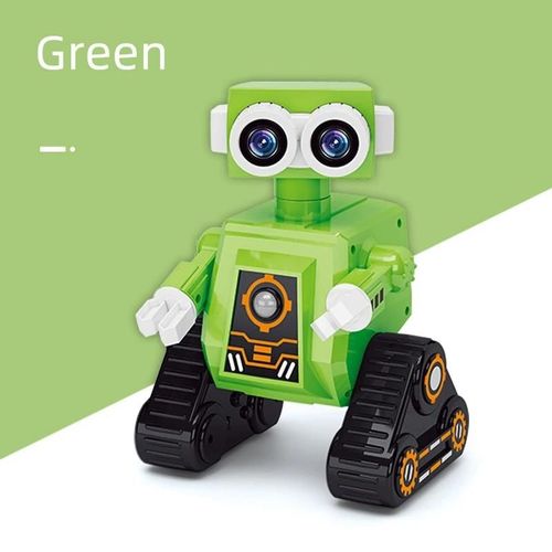 vert - Puzzle avec programmation intelligente, Robot  marcher dans toutes les Directions, avec une seule touche, musique scintillante, jouet RC